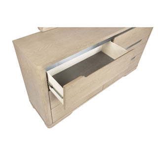 Mirador - 6 Drawer Dresser And Mirror Set - Light Oak