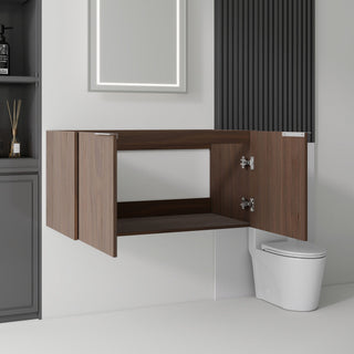 Floating Bathroom Vanity Cabinet With Soft Close Double Doors, Spacious Interior Storage, Wall Mounted, Cabinet Only