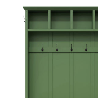 Hall Tree With Storage Bench Mudroom Coat Rack With 6 Hooks