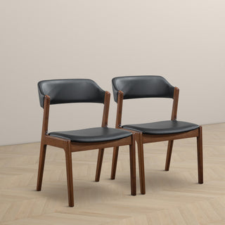 Enzo - Dining Chair (Set of 2) - Black / Brown