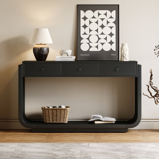 Console Table With 3 Drawers, Display Shelf