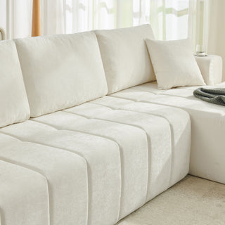 L - Shaped Sectional Sofa With Cup Holders & Side Pockets
