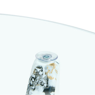 Modern Round Glass Coffee Table With Tempered Glass