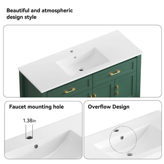 Bathroom Vanity With Sink Combo, 4 Soft Close Doors And 4 Drawers