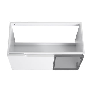36" (35 1 / 4") Wall Mounted Bathroom Vanity, Cabinet With Half Door (Excluding Sink) - Glossy White