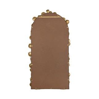 Full Length Arched Wall Mirror With en Leaf Accents Decorative Mirror For Living Room Bedroom - Gold