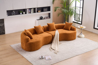4 Seater Sofa With Fabric, 30D, 60 Hardness Full Sponge, 4 Pillow For Living Room, Home Furniture Sleeper Sectional Sofa For Apartment
