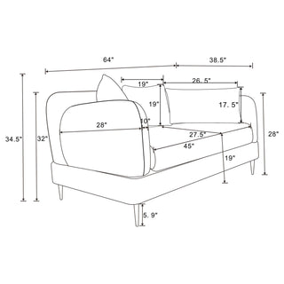Repley - Track Arm Loveseat