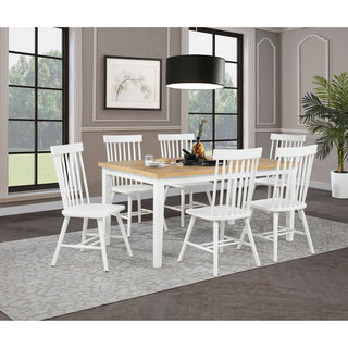 Calloway - Rectangular Dining Table - Brown / White