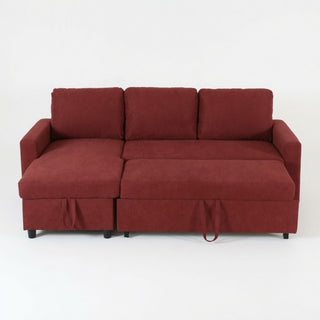 L - Shaped Convertible Sofa Bed With Storage Chaise