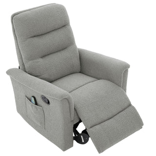 Manual Recliner Chair With 8 Point Massage And Swivel Function
