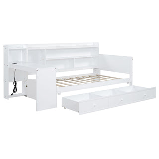 Daybed With 3 Drawers USB Ports And Desk