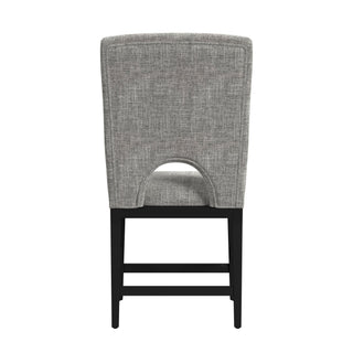 Oregon - Fabric Counter Side Chair (Set of 2) - Gray / Black