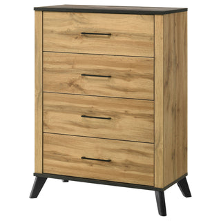 Georgina - 4 Drawer Bedroom Chest - Natural Wood