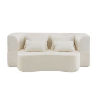 Modern Floor Sofa With 4 Pillows