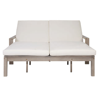 Outdoor Double Lounge Chair With 5 Position Adjustable Backrest