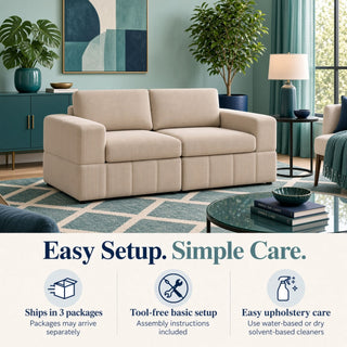 Oversized Modular Loveseat Set
