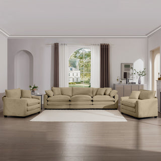 Elegant Oversized Sectional Sofa Set With Deep Seats And Flexible Layout