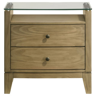 Menlo - 2 Drawer Nightstand - Pine Wood