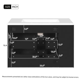 Wall Mounted Bathroom Vanity With 2 Drawers, Sink, Floating Storage Unit