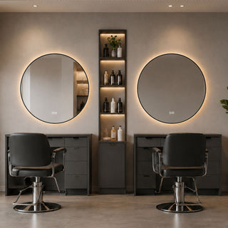 Round Framed Dimmable ED Bathroom Mirror With Anti Fog