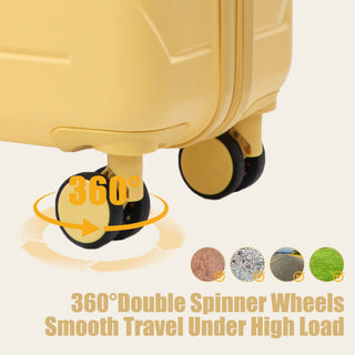 Hard Shell Luggage With Scratch Resistant Surface, 4 Wheels, Combination Lock & Side Hooks