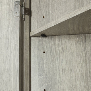 Triangle Bathroom Storage Cabinet With Adjustable Shelves, Freestanding Floor Cabinet - Oak
