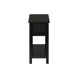 Accent End Table, 2 Tier, Narrow, Lamp, Storage Drawer, Charming Design