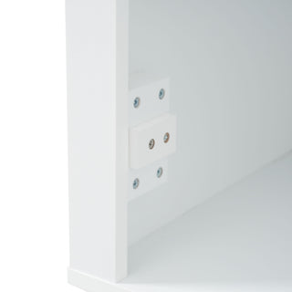 Freestanding Bathroom Vanity Tall With Damping Hinge Doors, Adjustable Shelves - White