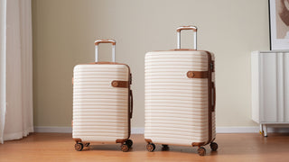 4 Piece Luggage Suitcase Set, Hard Shell Lightweight Expandable Travel Luggage With 4 Packing Cubes