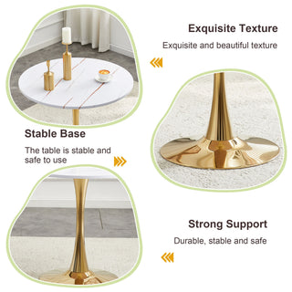 Round Dining Table & Thickened Top For Kitchen