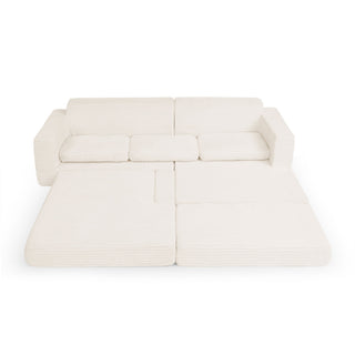 Modern Minimalist L Shape Modular Sectional Sofa, Couch