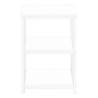 3 Tier Accent Table, Side Marble Look Contemporary & Modern