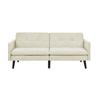 Easy Convert Futon Sofa With Tufted Back And Seat