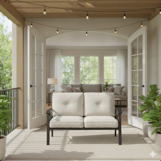 All-Weather Loveseat 2 Seats Sofa With Cushions