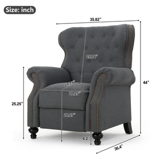 Modern Manual Push Back Recliner Chair