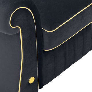 Sofa With Rolled Arms, 3 Seater Couch, Living Room Accent