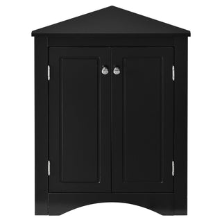 Triangle Bathroom Storage Cabinet With Adjustable Shelves, Freestanding Floor Cabinet For Home Kitchen