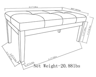 Lacey - Upholstered Tufted Ottoman Bench