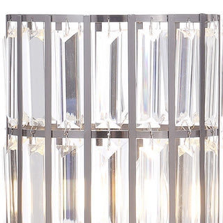Emilian - Table Lamp With Crystal Shade - Black