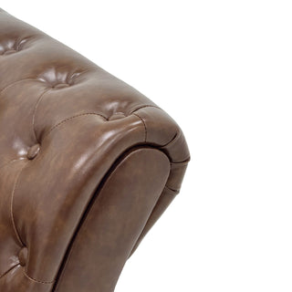 Chesterfield Sofa, 3 Seat Couch With Deep Button Tufted Back, Rolled Arms