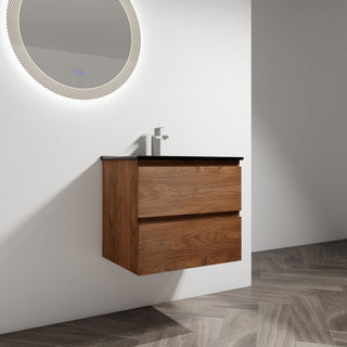 Wall Mounted Bathroom Vanity With Sink, 2 Soft Close Drawers