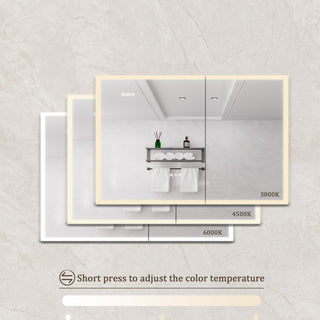 Bathroom Medicine Cabinet With Lights, LED Medicine Cabinet With Mirror, Lighted Medicine Cabinet With Defogger