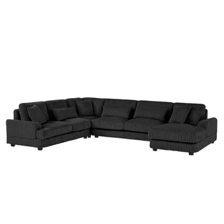 U - Sectional Sofa With Chaise Lounge, Oversized Living Room Couch