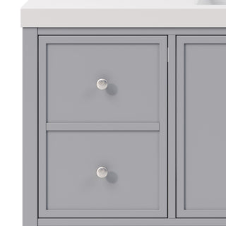 Bathroom Vanity With Separate Sink, Soft Close Doors And 4 Drawers
