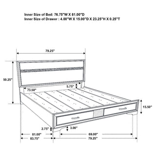 Storage Platform Bed 2 Drawer