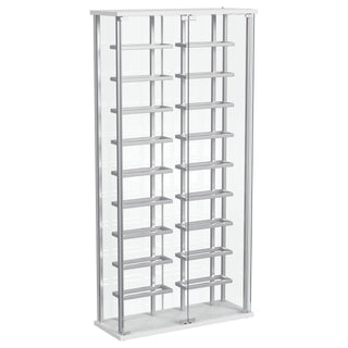 Wine Storage LED Curio Cabinet - Chrome