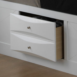 Modern Design Storage Bed With Bookcase Headboard