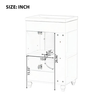 Modern Bathroom Vanity With Sink, Adjustable 2 Tier Shelf