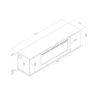 Mason - Entertainment Unit With Bluetooth Speaker And LED Lighting - Natural